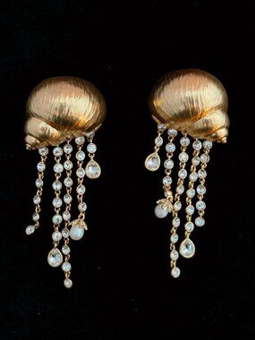 Schiaparelli Snail-Shaped Stud Earrings